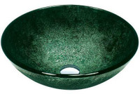 16.5 Emerald Green Glass Vessel Bathroom Vessel Sink