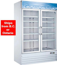 53 2 Door Swing Glass Door Freezer with 45 Cu.Ft