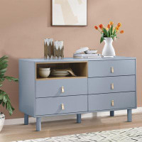 Latitude Run® Modern style storage Dresser with five drawers and an open storage compartment for home