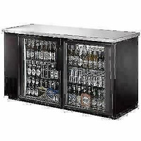 Back Bar Cooler, Glass Door,60 with Stainless Steel Top and LED *RESTAURANT EQUIPMENT PARTS SMALLWARES HOODS AND MORE*