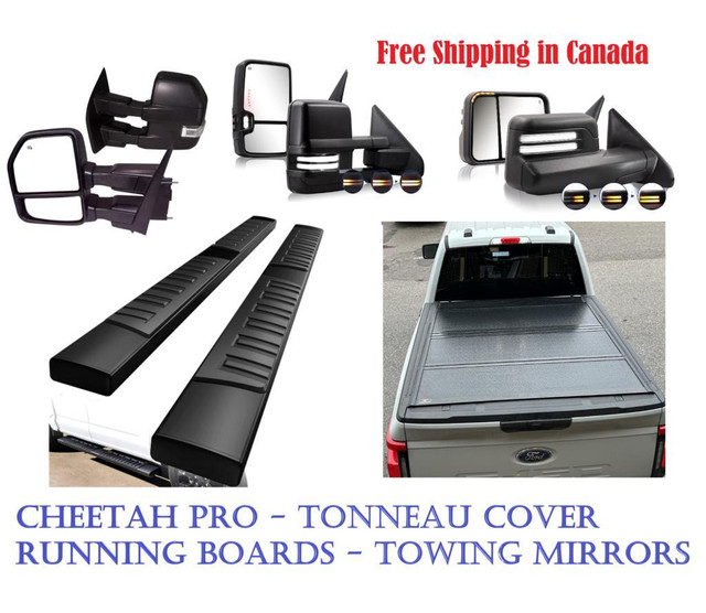 Running Boards , Side Steps , Towing Mirrors , Tonneau covers  for Dodge ram Ford F150 Silverado Sierra Tundra Tacoma in Auto Body Parts