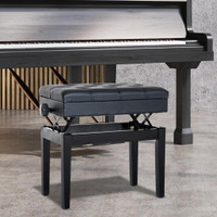 Piano Bench 21.5" x 13" x 22.75" Black