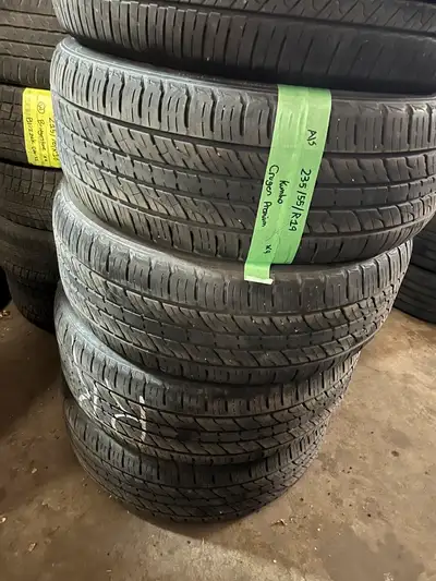 235 55 19 4 Kumho Crugen Premium Used A/S Tires With 85% Tread Left