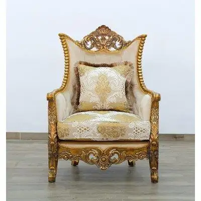 European Furniture Maggiolini 41" Wide Tufted Wingback Chair