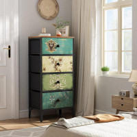 Winston Porter 4 Drawers Dresser For Bedroom, Chest Of Drawers With Wooden Top And Steel Frame, Storage Drawers For Clos