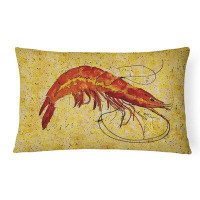 Caroline's Treasures Shrimp Indoor/Outdoor Throw Pillow