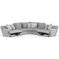 Hokku Designs Ziera 5 - Piece Upholstered Reclining Sectional With 2 Reclining Seats