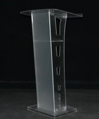 Modern Durable Clear Acrylic Podium Plexiglass Lectern Conference Church Pulpit 220395