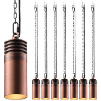 Latitude Run® 8-pack 4.5w 12v Outdoor Pendant Light, 7.63inch Low Voltage, Red, 2700k