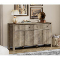 Millwood Pines Millwood Pines Bedroom Dresser With 2 Drawers & 2 Cabinets,modern Chests & Dressers Storage Cabinet, Wood
