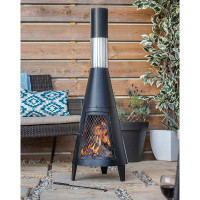 Arlmont & Co. Neeve 63" H Iron Wood Burning Outdoor Chiminea