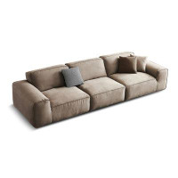 MABOLUS 110.24" Solid Colour Velvet Modular Sofa cushion couch