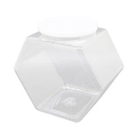 Prep & Savour 1 Gallon Plastic Candy Bin w/ Lift Off Lid - Clear