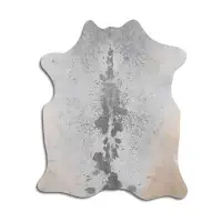 Foundry Select Cortmum NATURAL HAIR ON Cowhide Rug  GREY AND WHITE 1 - 2 M GRADE B
