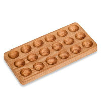 Millwood Pines Millwood Pines Wood Egg Holder Storage Tray Display 18 Eggs for Countertop and Refrigerator