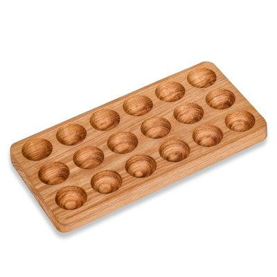 Millwood Pines Millwood Pines Wood Egg Holder Storage Tray Display 18 Eggs for Countertop and Refrigerator in Refrigerators