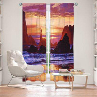 East Urban Home Lined Window Curtains 2-Panel Set For Window From East Urban Home By David Lloyd Glover - Sunset At Oreg
