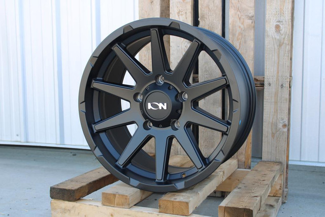 18x9 Ion 143 Matte Black Wheels 6x135 / 5x150 / 8x170 / 8x180 / 6x139.7 in Tires & Rims in Alberta - Image 3