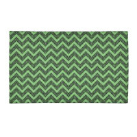 East Urban Home Reverse Colour Accent Hand Drawn Chevrons Poly Chenille Rug