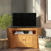 Foundry Select Rafeef Solid Wood Corner unit TV Stand for TVs up to 55"
