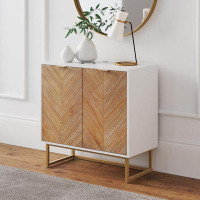 Mercer41 Free Standing Buffet Sideboard Cabinet for Hallway, Entryway, Dining Living Room