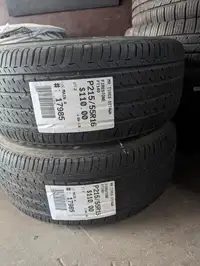 P215/55R16  215/55/16   FIRESTONE FT140  ( all season summer tires ) TAG # 17985