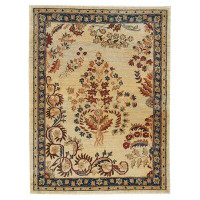 Landry & Arcari Rugs and Carpeting Mahajaran One-of-a-Kind 3'7" x 4'10" Area Rug in Ivory/Blue