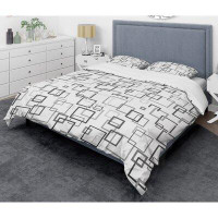 Made in Canada - East Urban Home Abstract Retro II Mid-Century Duvet Cover Set