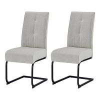Wrought Studio Irah Tufted Linen Metal Parsons Chair
