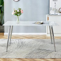 Wrought Studio Modern minimalist rectangular dining table