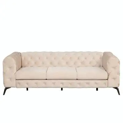 Features: The sofa couch built with a sturdy wood frame the cushioning of this living room sofa fill...