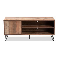 Lefancy.net Lefancy  Iver Modern and Contemporary Rustic Oak Finished 1-Door Wood TV Stand