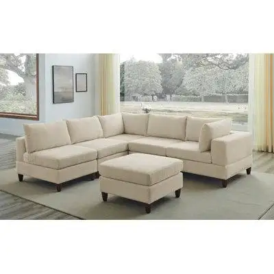 Latitude Run® Daiva 6 - Piece Upholstered Chaise Sectional