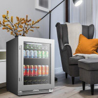 Lanbopro Lanbopro 112 Cans (12 oz.) Convertible Beverage Refrigerator with Wine Storage
