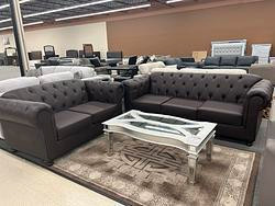 Grey Fabric Sofa Set Sale !! in Couches & Futons in Chatham-Kent - Image 3