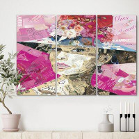 Made in Canada - East Urban Home 'Girl Next Door' Graphic Art Multi-Piece Image on Canvas