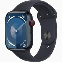 Apple Watch Series 9 - 45mm - Aluminum - Midnight - Midnight Sports Band M/L - (GPS + Cellular)