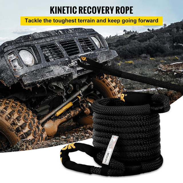 NEW 1 1.4 IN X 31.5 FT 52,300 LBS HEAVY DUTY DOUBLE RECOVERY ROPE 523467 in Other in Alberta - Image 2