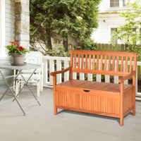 Wildon Home® 33 Gallon Wooden Storage Bench With Liner For Patio Garden Porch