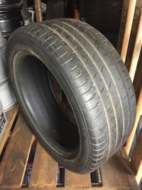 19 inch ONE (SINGLE) USED SUMMER PERFORMANCE TIRE 255/45R19 100Y CONTINENTAL CONTISPORTCONTACT3 N0 PORSCHE OEM TREAD 85%