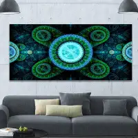 Design Art 'Bright Blue Psychedelic Relaxing' - Print