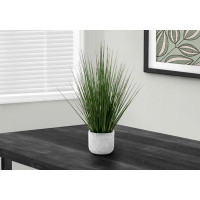Primrue Artificial Plant, 21" Tall, Grass, Indoor, Table, Greenery, Potted, Decorative, Green Grass
