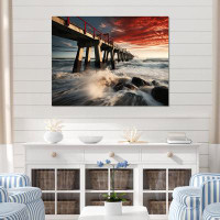 Highland Dunes Pier Whispering Waves IV - Coastal Pier Wall Art Prints