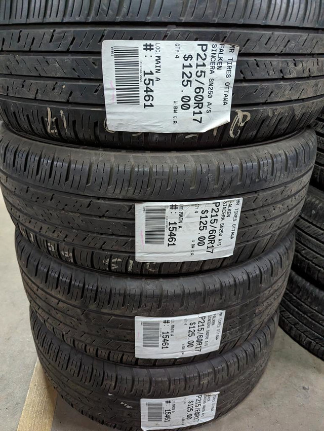 P215/60R17  215/60/17  FALKEN  SINCERA SN250 A/S ( all season summer tires ) TAG # 15461 in Tires & Rims in Ottawa