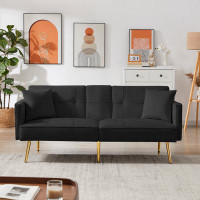 Mercer41 Velvet Sofa Bed For Living Room