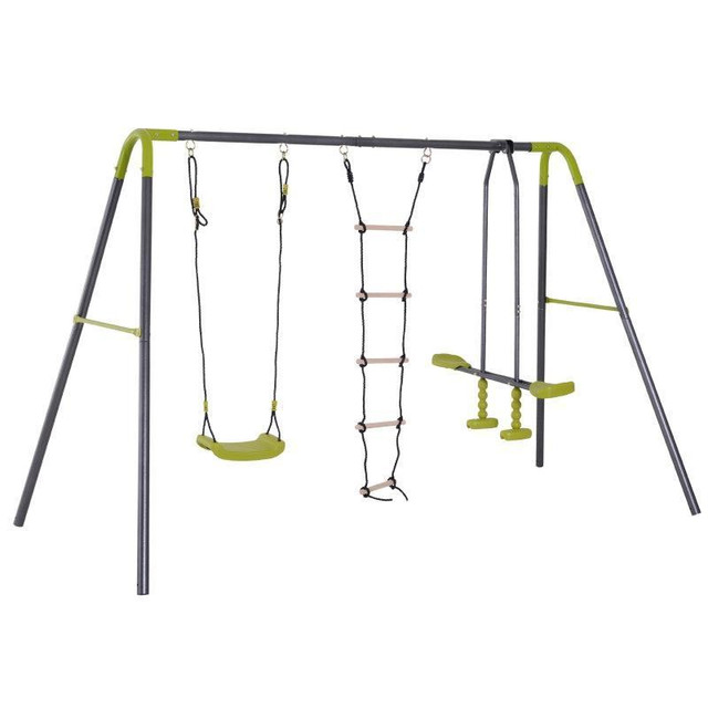 3 IN 1 KIDS SWING SET, DOUBLE FACE TO FACE SWING CHAIR &amp; GLIDER SET in Toys & Games