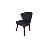 Lux Comfort 31x 21 x 21_31" Cream And Black Wooden Curve Back Dining Or Accent Chair