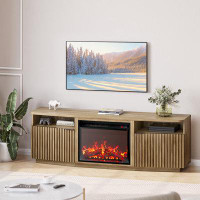 Latitude Run® Mostar TV Stand for TVs up to 78" with Electric Fireplace Included