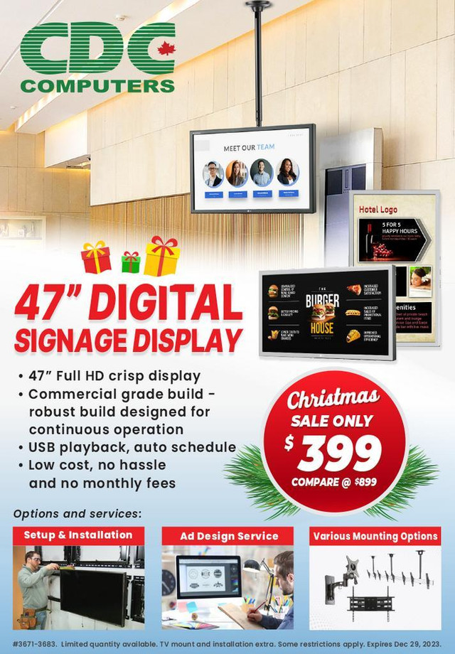 Digital Signage Display 47 LG in Other Business & Industrial in Winnipeg - Image 2