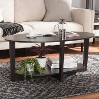 Ebern Designs Iljko Modern And Contemporary Wenge Brown Finished Coffee Table